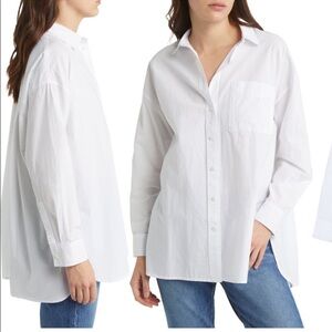 Madewell Oversized Women’s White Button down Shirt Size XXSmall